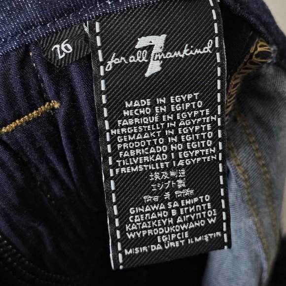 NWT 7 For All Mankind Women's Ankle Skinny/Slim Illusion, Luxe, Dk Jeans Sz 26 - Picture 10 of 11